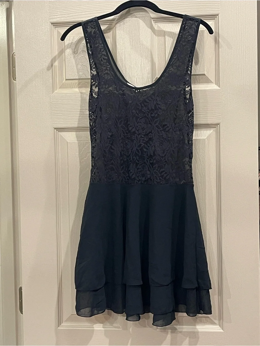 Victoria's Secret Black Lace-Trim Layered Chiffon Chemise